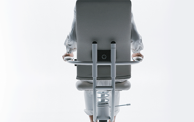 Office chair showing seat movement